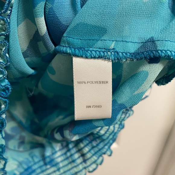 Spense Size L blue top with balloon sleeves - Picture 6 of 7